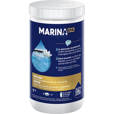 Brome en galets pour spa 1 kg - Marina Spa