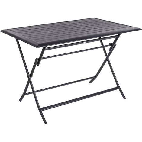 Rechteckiger klappbarer Gartentisch Azua in Graphitgrau - 4 Plätze (1/5)
