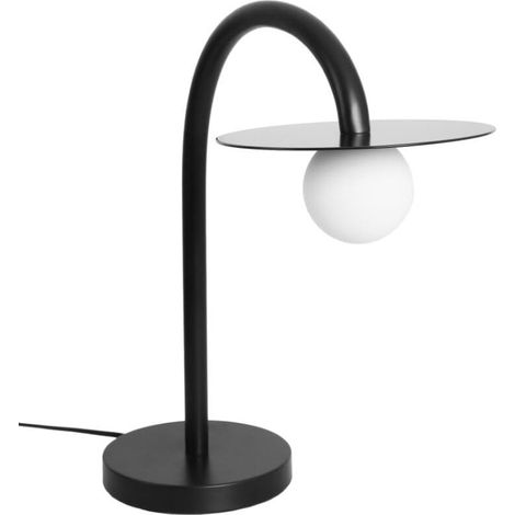 Lampada tavolo moderna nera sfera vetro LED Maxlight (1/5)