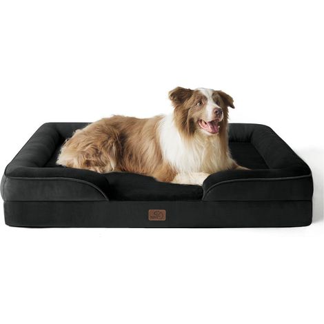 Hundebett orthopädisches 97x71 cm L 97 x B 71 x H 17 cm Schwarz (1/5)