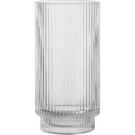 Verre Selena haut, cannelé et transparent pour boissons, 450 ml, 1 pièce. (1/5)