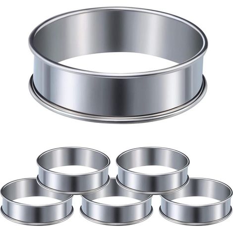 Runde Edelstahlform (8 cm Durchmesser) für Kuchen, Kekse und Desserts
