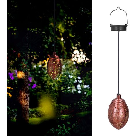 Lustre papillon en fer forgé alimenté à l'énergie solaire (1/5)