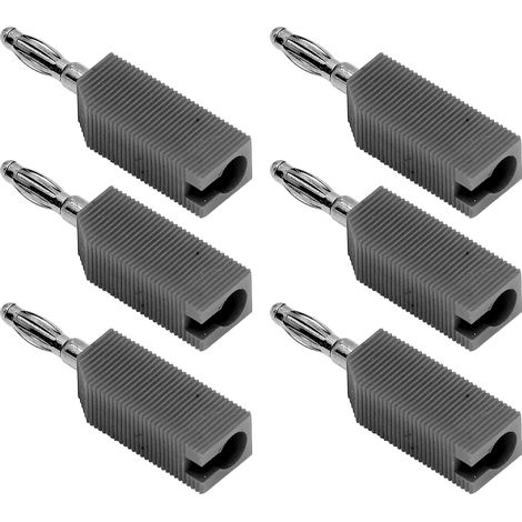 10 connecteurs bananes en laiton PE sans soudure de 4 mm, accessoires de test électrique J.10030 noir (1/5)