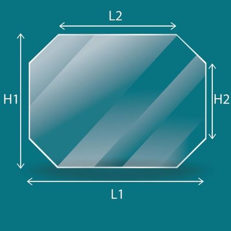 Deville P0028627 - Vitre Rectangle 4 angles coupés