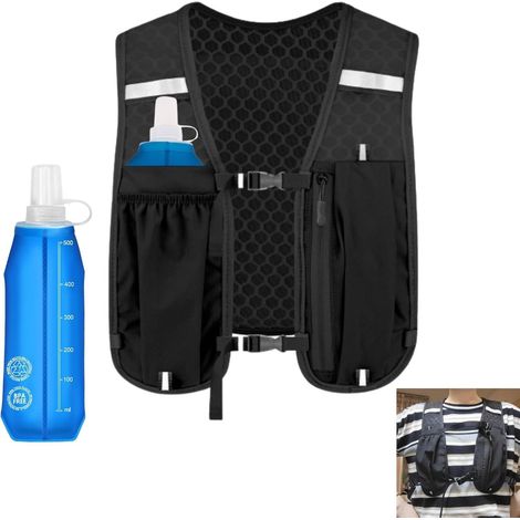 Gilet da corsa da uomo e da donna - Gilet da corsa con borraccia da 500 ml (1/5)