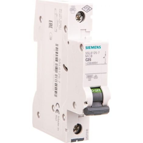 Disyuntor de CA SENTRON 5SL6 1P C 25A 6kA 5SL61257