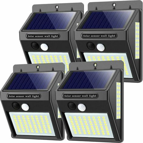 Lampes solaires  pour extérieur avec détecteur de mouvement, ,haute qualité 100LED-1000Lumen lumière solaire extérieure 1200mAh applique murale étanche solaire Led détecteur de mouvement solaire extér (1/5)