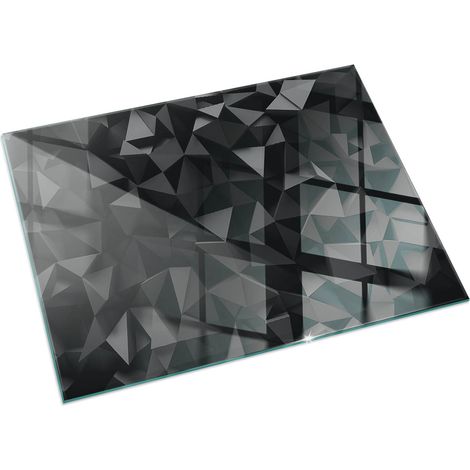 Plaque décorative imprimée pour cheminée protection de sol avec impression décorative Géométrie tridimensionnelle 120x80 cm (1/5)