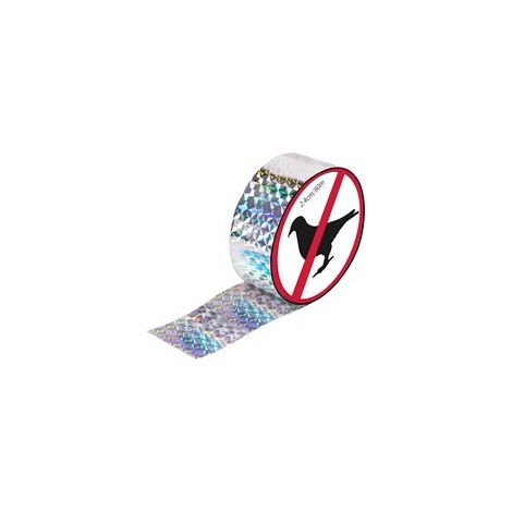 Ruban réfléchissant répulsif pour oiseaux – 80m x 2,4cm – Film polyester non toxique – Résistant au vent et aux intempéries (1/5)