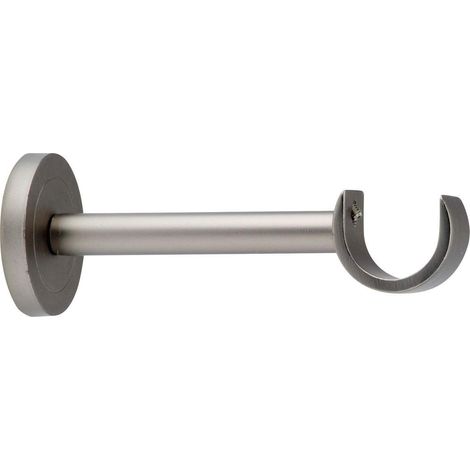 Support rideau long 18cm pour barre Ø28 – Métal nickel mat – Fixation solide et durable pour rideaux – Installation facile – Ateliers 28 (1/3)
