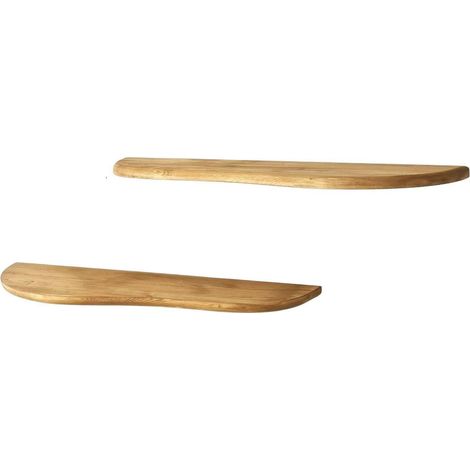 Dmora - Mensola Antana, Scaffale, Ripiano a muro, Scaffalatura multiuso, 100x25h3 cm, Quercia (1/5)