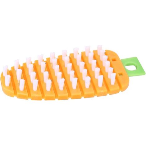 Cepillo colgante para verduras - Cepillo para fregar patatas con forma de zanahoria - Naranja - Limpiador de frutas - Estropajo de cocina - Adecuado para Metaa... (1/5)
