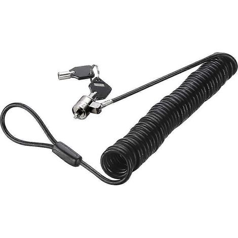 Antivol pour ordinateur portable, câble à ressort rétractable universel avec clé en acier (1/5)