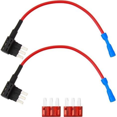 Adaptateurs pour fusibles Micro 3. porte-fusibles extensibles 12 V à lame pour éclairage sous-marin. LED intérieures et accessoires de voiture. lot de 2 (10 A) (1/5)