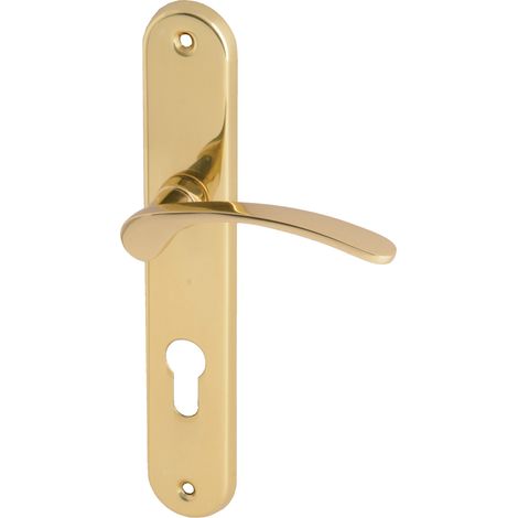 Heracles – Ensemble sur plaque MORGAN clé I en laiton poli – Béquille robuste avec ressort de rappel – Fixation traversante M4 – Longueur 104 mm