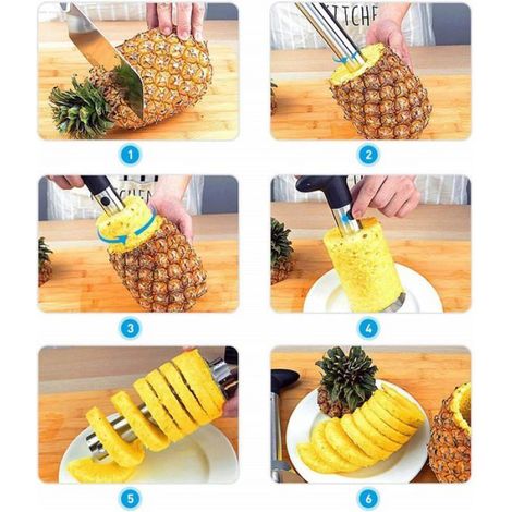 Coupe ananas inox - 1 unité, lame épaissie améliorée éplucheur rapide pour cuisine Aucuneary (1/5)