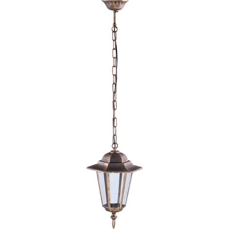 Lanterna sospesa esterna Kaja Standard K-5009H E27 IP44 nero oro (1/2)