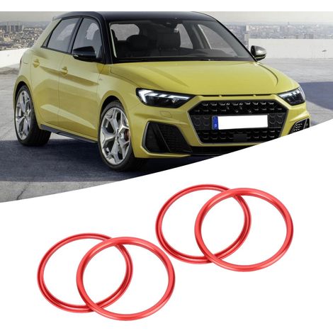 Lot de 4 anneaux décoratifs en alliage d'aluminium pour grilles d'aération intérieures de voiture, compatibles avec Audi A1. (1/5)