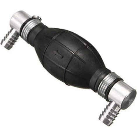 Pompe à Carburant Poire D'amorage, Filtre en Ligne Essence Et Diesel Caoutchouc Noir pour Bateau Voiture (1/4)