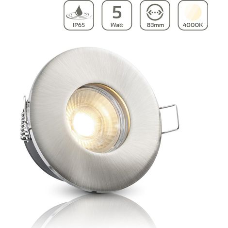 Einbauspot IP65 rund - Farbe: Edelstahl - LED Leuchtmittel: GU10 5W neutralweiß (1/5)