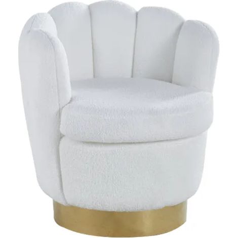 Fauteuil ROTATIF Boudoir Blanc (1/3)