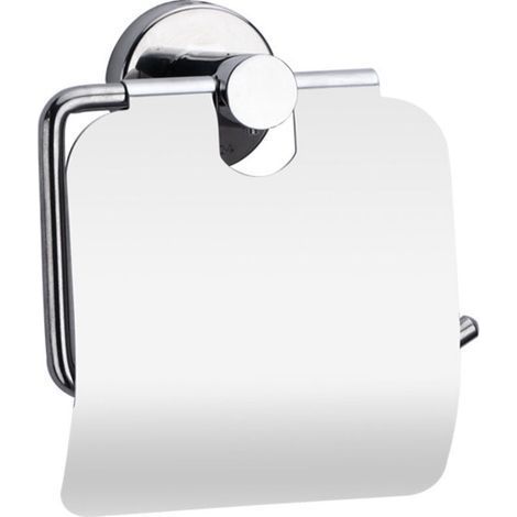 Stainless Steel Toilet Paper Box, Simple and Modern, Roll Holder with Splash Guard, Nail-Free, Punchable (1/5)