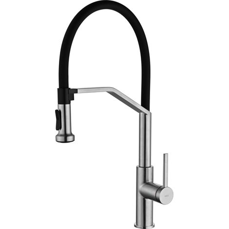 Grifo de cocina Véneto flexible níquel cepillado [ IMEX® ] (1/2)