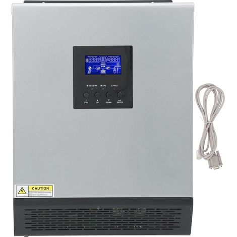 Onduleur Solaire PWM 3KVA 2400W 120V, Contrôleur Intégré Hors Réseau, Acier Inoxydable, Machine Combinée pour Système Photovoltaïque Autonome (1/5)