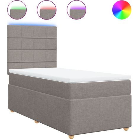 Maison Exclusive - Giroletto a Molle con Materasso Tortora 90x190 cm in Tessuto (1/5)