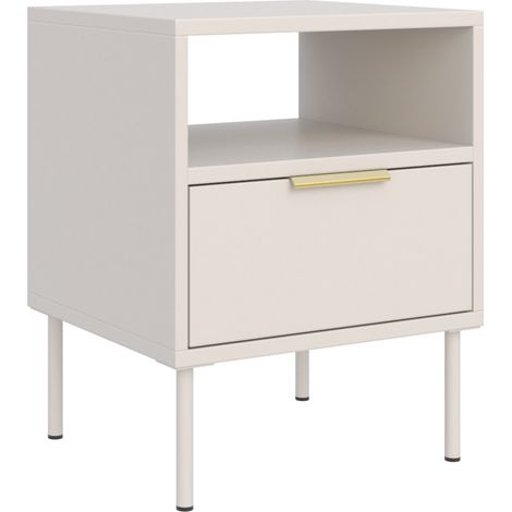 Selsey Vena – Nachttisch mit Schublade und Nische, Kaschmir, 45 cm (1/5)