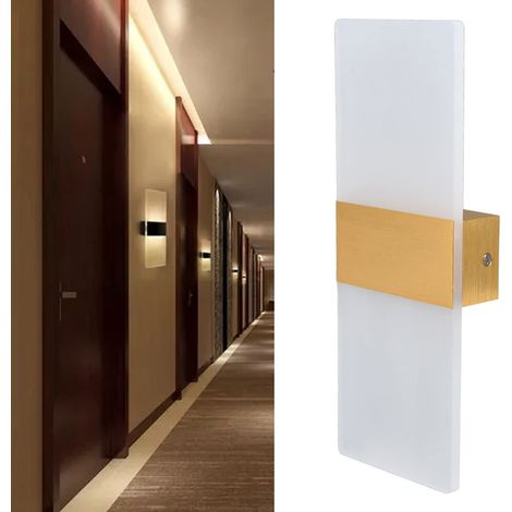 Jeffergarden CHICIRIS Applique Murale, Applique Murale LED 360° Lumineuse 6W pour Chambre pour Salon (Or) (1/5)