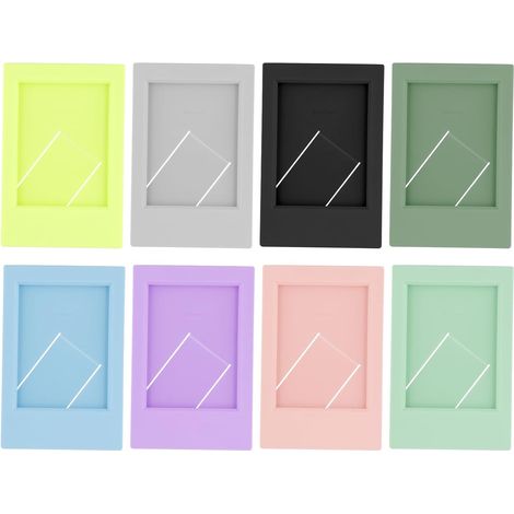 Lot de 8 mini cadres photo (9,2 x 6,1 cm) adaptés aux photos Polaroid, petits cadres photo colorés de 7,6 cm (3 pouces), compatibles avec les appareils Fujifilm Instax. (1/5)
