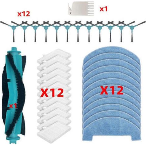 Ersatzteile für die Staubsauger Dreame Mova E10, E20 Plus / Find E10, E20 Pro Plus: Hauptwalze, Seitenbürste, HEPA-Filter