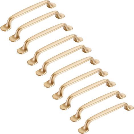 10pcs Gold Cupboard Handle 128mm-Furniture Handle Kitchen Cabinet Door Cupboard Pulls (1/5)
