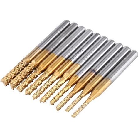 Fresa a candela, fresa a candela in metallo duro, set di frese CNC per vari materiali tra cui acciaio, legno e alluminio. (1/4)