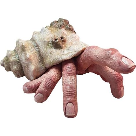 Décoration d'Halloween horrifique pour la maison : ornement en résine en forme de doigt d'escargot, décoration en coquillage, image étrange et réaliste, couleur 1