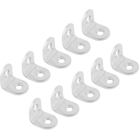 Staffe angolari, set da 10 pezzi, in acciaio inox, facili da installare, materiale di alta qualità, sostituibili. (1/4)