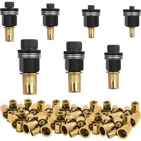 77 Pcs Rivet Nuts for M3 M4 M5 M6 M8 M10 M12 with 70pcs Crimp Nuts (1/5)