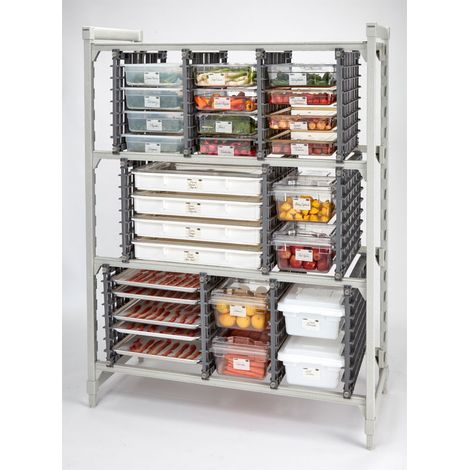 Etagère - Basics - 540 mm - 1 rail additionnel - Graphite Brossé - Cambro