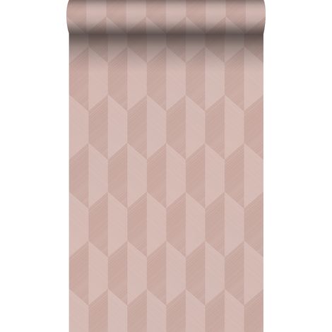 papier peint effet 3D vieux rose - Origin Wallcoverings (1/5)