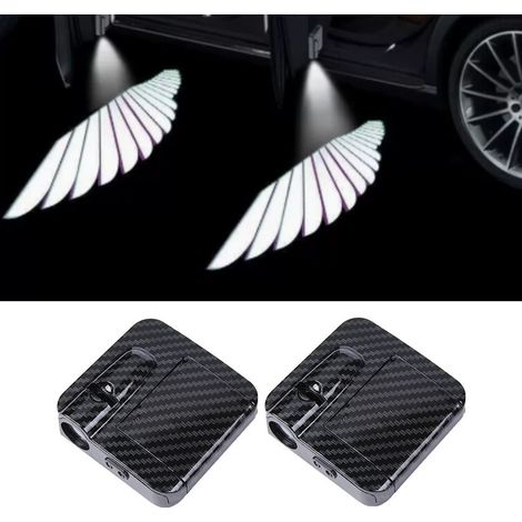 Lot de 2 projecteurs lumineux pour portières de voiture, projecteur de logo LED pour portières de voiture (ailes d'ange) (1/5)