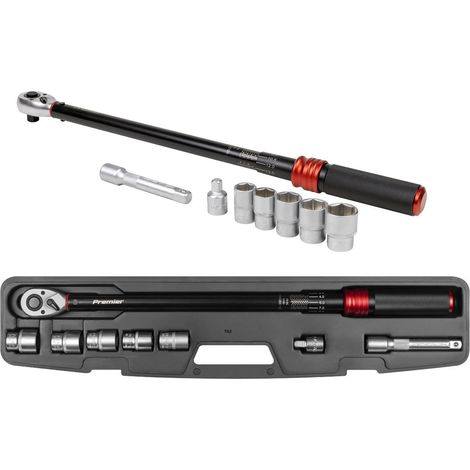 Sealey Torque Wrench 1/2"" Black Micrometer 60-330Nm & Sockets 8pc STW915B (1/5)