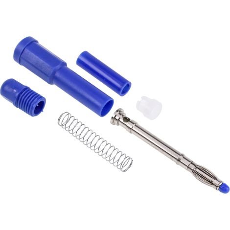 Fiche banane 4 mm RS PRO Bleu Mâle 20A 1000V (1/5)