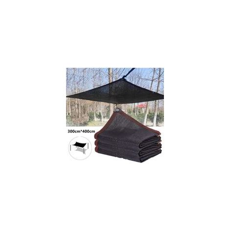 34 m langes schwarzes Schattierungsnetz, rechteckiges Sonnensegel für Garten und Terrasse, Schwarz (1/5)