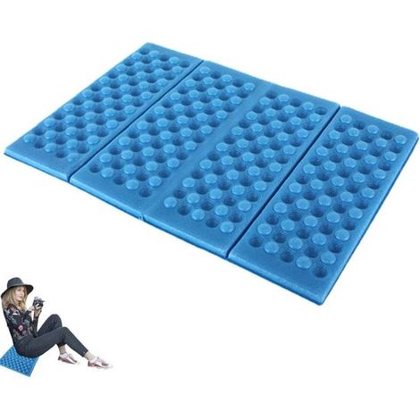 Sitzmatte für draußen – Campingkissen – Picknick- und Wanderkissen – wasserdicht und wärmeisolierend – 38,5 x 27,5 cm – Blau (1/5)