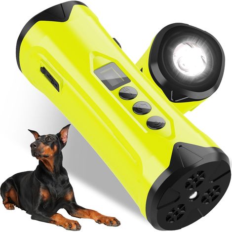 Ultraschall-Antibellgerät für Hunde, 15 m Ultraschall-Trainingsgerät mit wiederaufladbarer Taschenlampe (1/5)