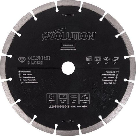 Evolution 230 mm Diamanttrennscheibe für Beton und Stein
