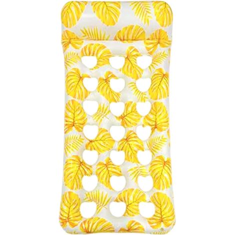 Schwimmer für Erwachsene Faltbares Wasserbett Aufblasbares Lounge-Floß Sonnen-Sonnen-Sonnenliege, Outdoor-Entspannungszubehör für Wasseraktivität See Strand Teich Pool Party (1/5)
