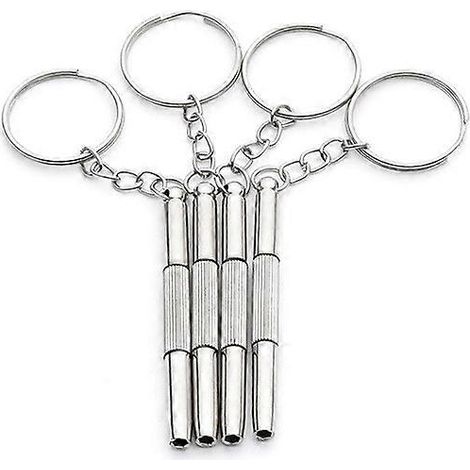 4-teiliges Set mit Brillenschraubendrehern, 3-in-1-Minischraubendreher-Schlüsselanhänger, für Brillen, Sonnenbrillen und Uhren (1/5)